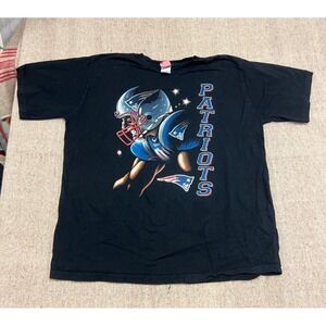Vintage New England Patriots Shirt Mens 3XL Black 2000s NFL Football
